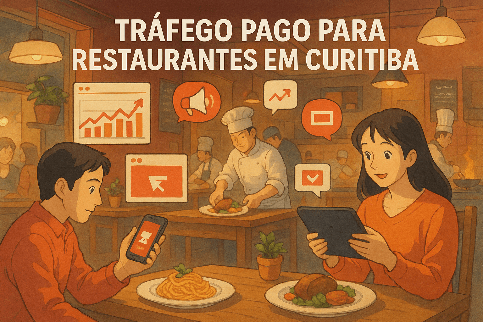 Como fazer tráfego pago para restaurantes em Curitiba